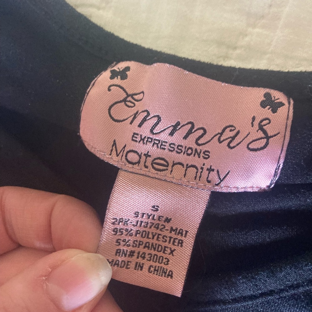 Motherhood Maternity Women's Tops - Black, White, and burnt orange color - Picture 9 of 10